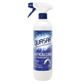 Спрей Quasar Anticalcare Extraforte от известкового налёта в ванной комнате, душевой кабине и на кухне 580 мл